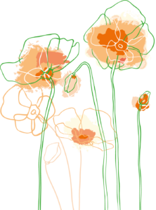 malede-blomster-orange